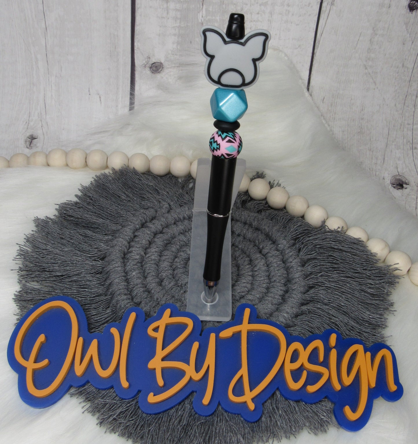 Grey Pig Head Pen