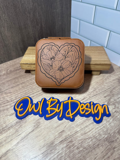 Lace Floral Heart Jewelry Box