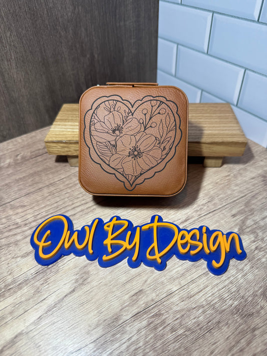 Lace Floral Heart Jewelry Box