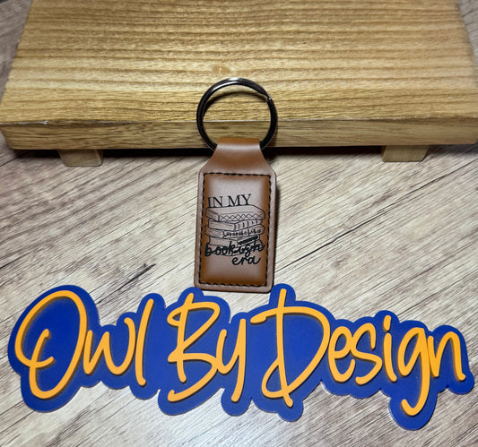 In My Bookish Era Small Leather Keychain