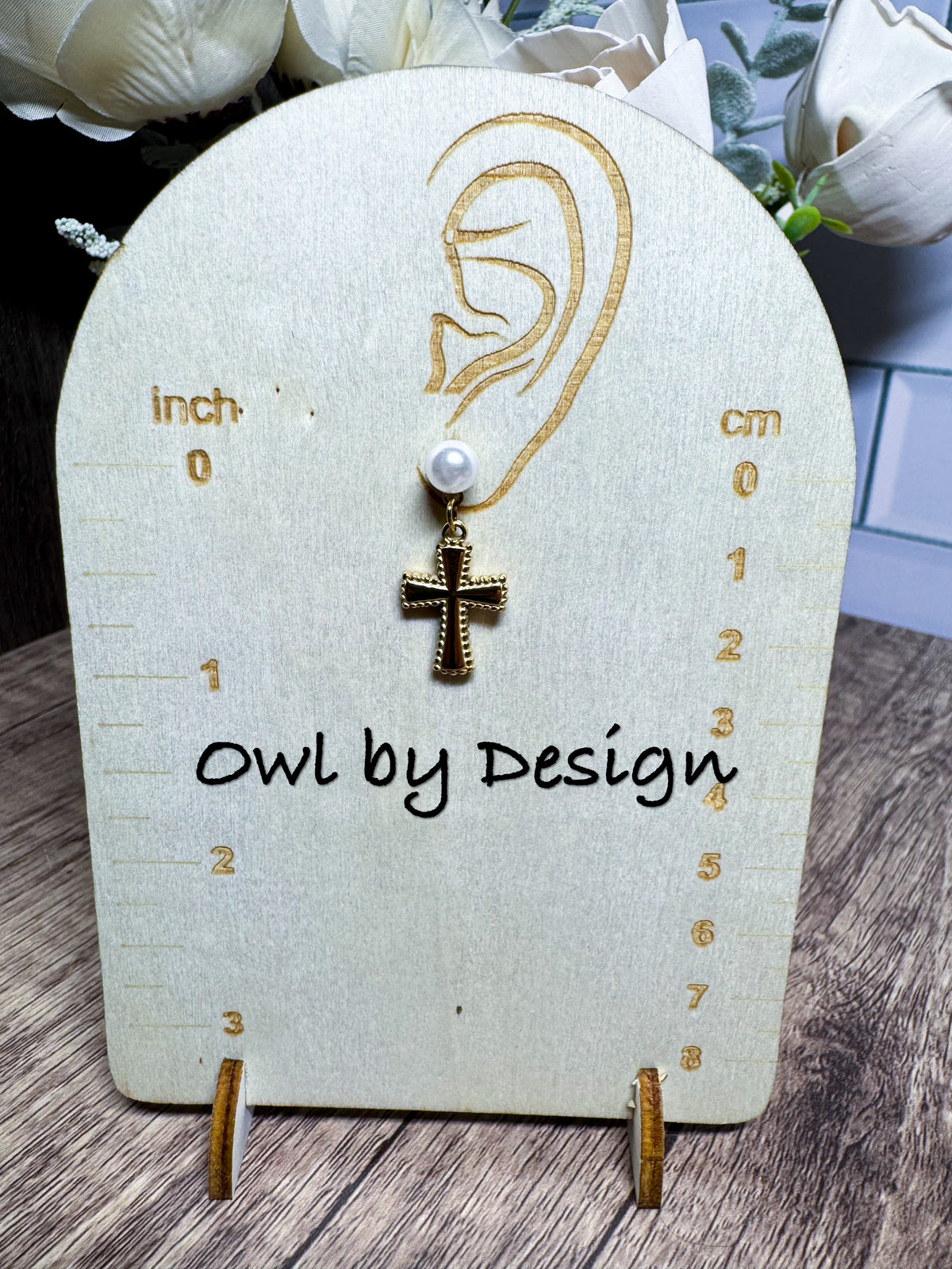Graceful Faith Cross Earrings