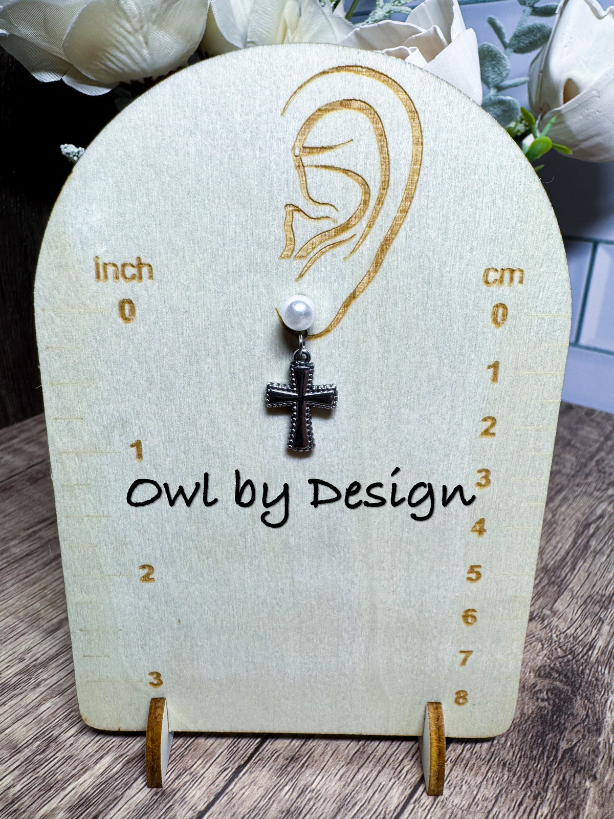 Graceful Faith Cross Earrings