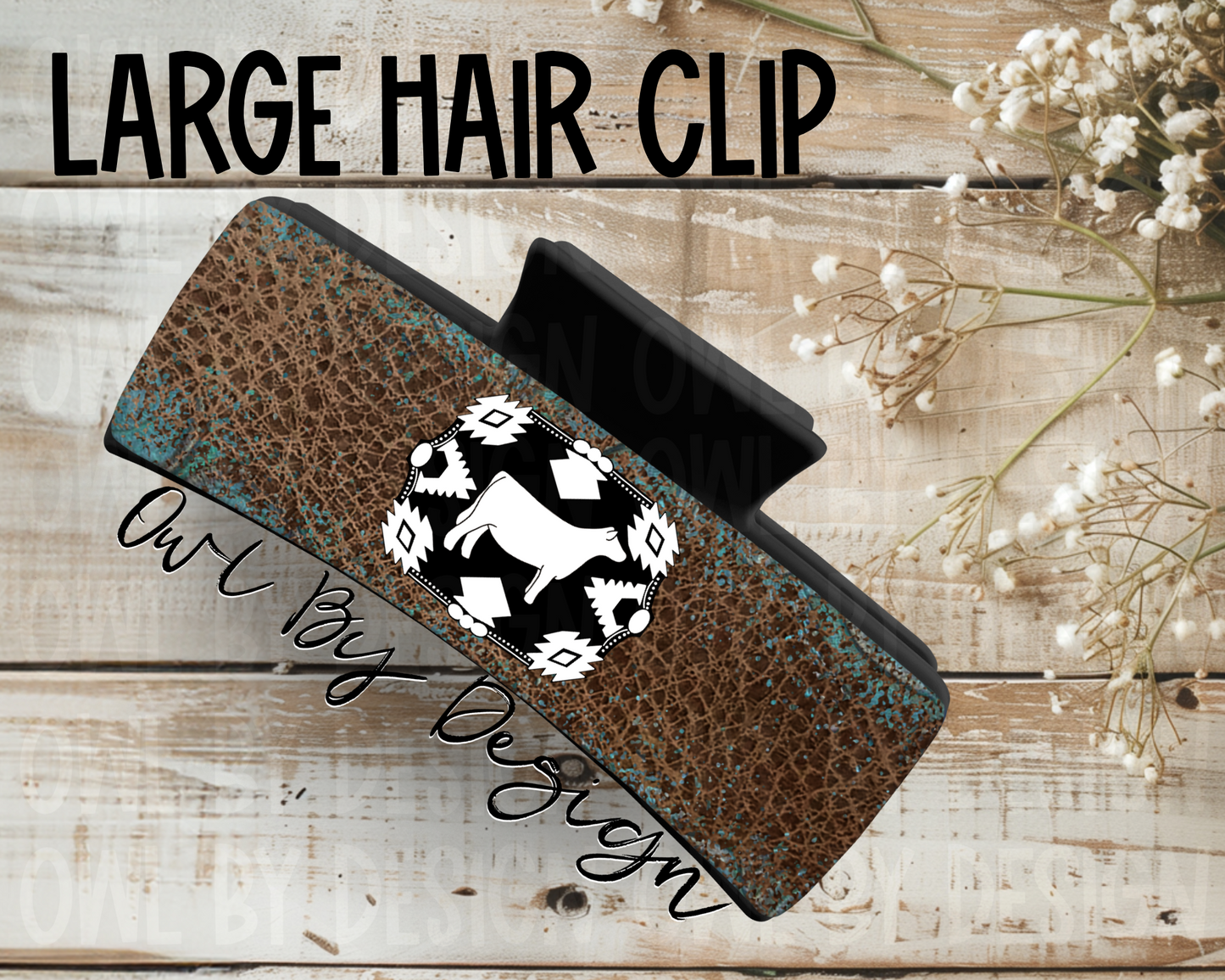Show Livestock Buckle Western Hair Clips