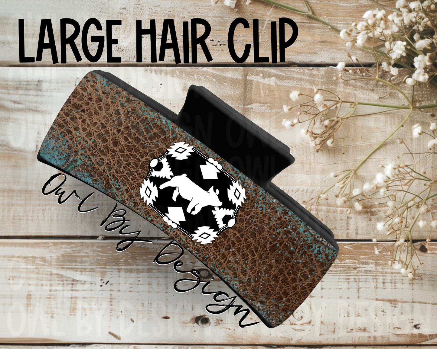 Show Livestock Buckle Western Hair Clips