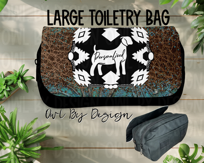 Show Livestock Buckle Western Large Toiletry Bag/Cosmetic Bag/Large Pencil Pouch