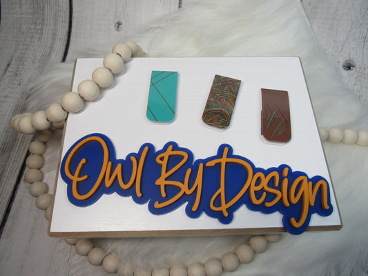 Leather Magnetic Bookmark - Set of 3