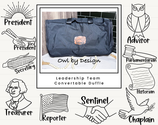 Leadership Team Travel Bag Convertible Duffle/Garment Bag - Personalized Gift