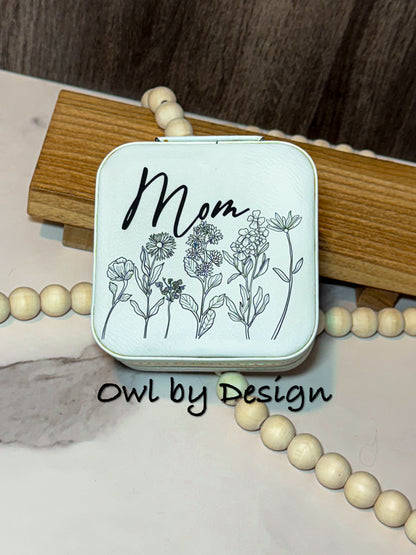Wildflower Mom Jewelry Box - White