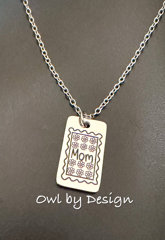 Mom Stamp Necklace