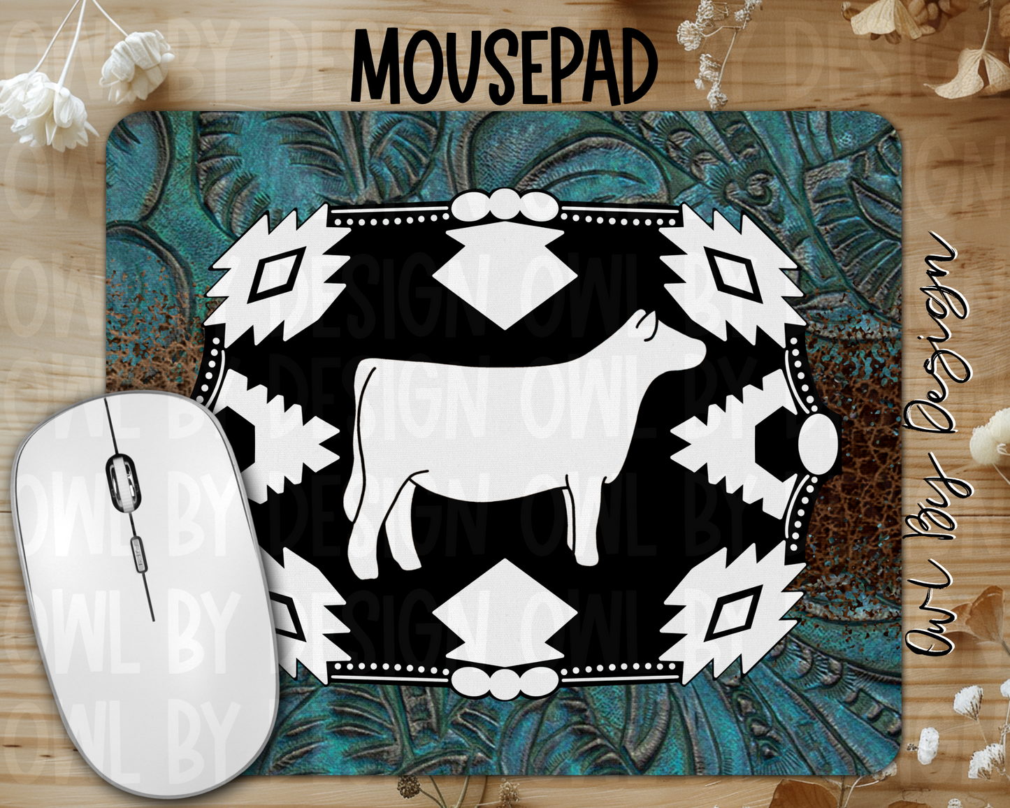 Show Livestock Buckle Western Mousepad