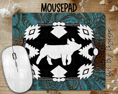 Show Livestock Buckle Western Mousepad