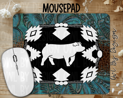 Show Livestock Buckle Western Mousepad