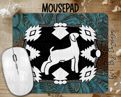 Show Livestock Buckle Western Mousepad
