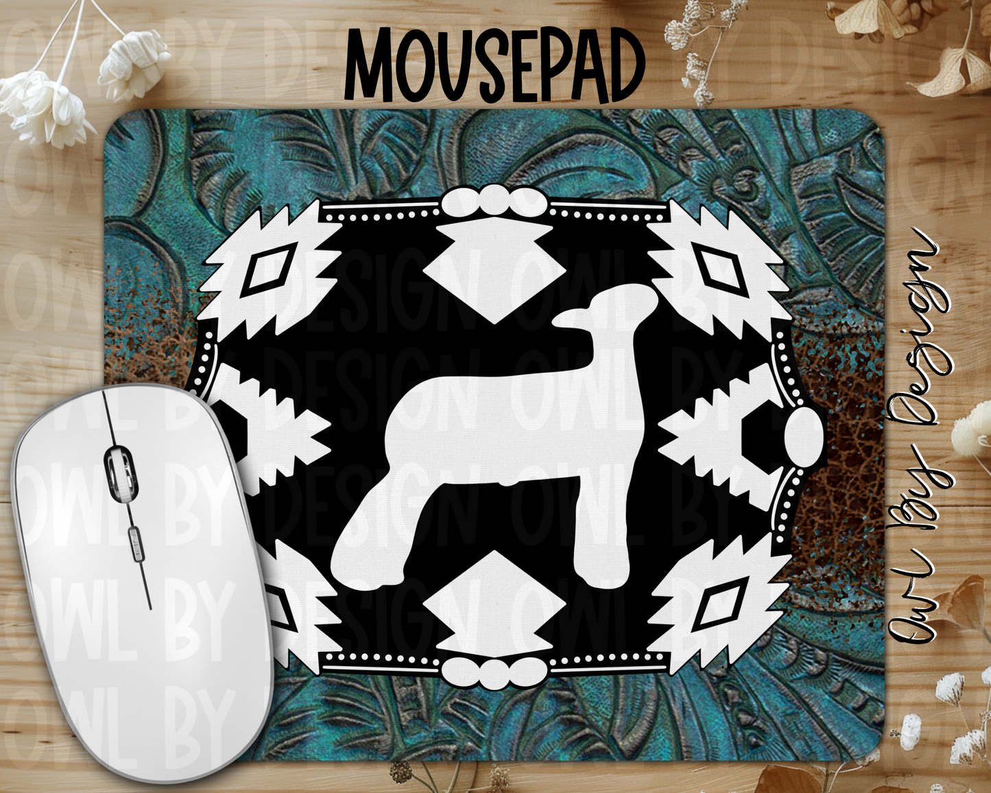Show Livestock Buckle Western Mousepad