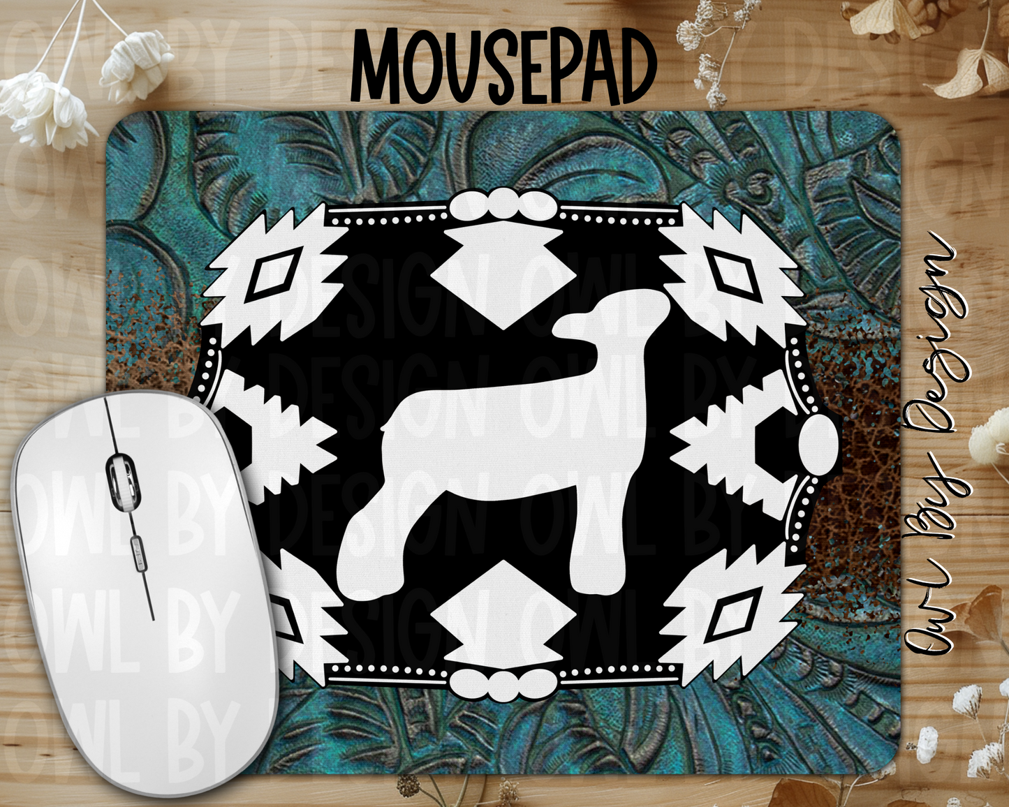 Show Livestock Buckle Western Mousepad