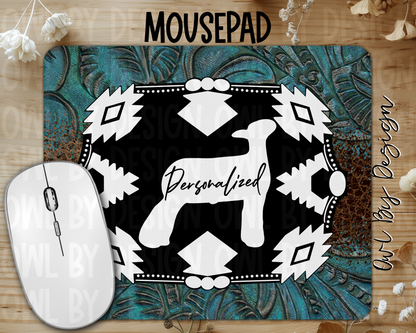 Show Livestock Buckle Western Mousepad