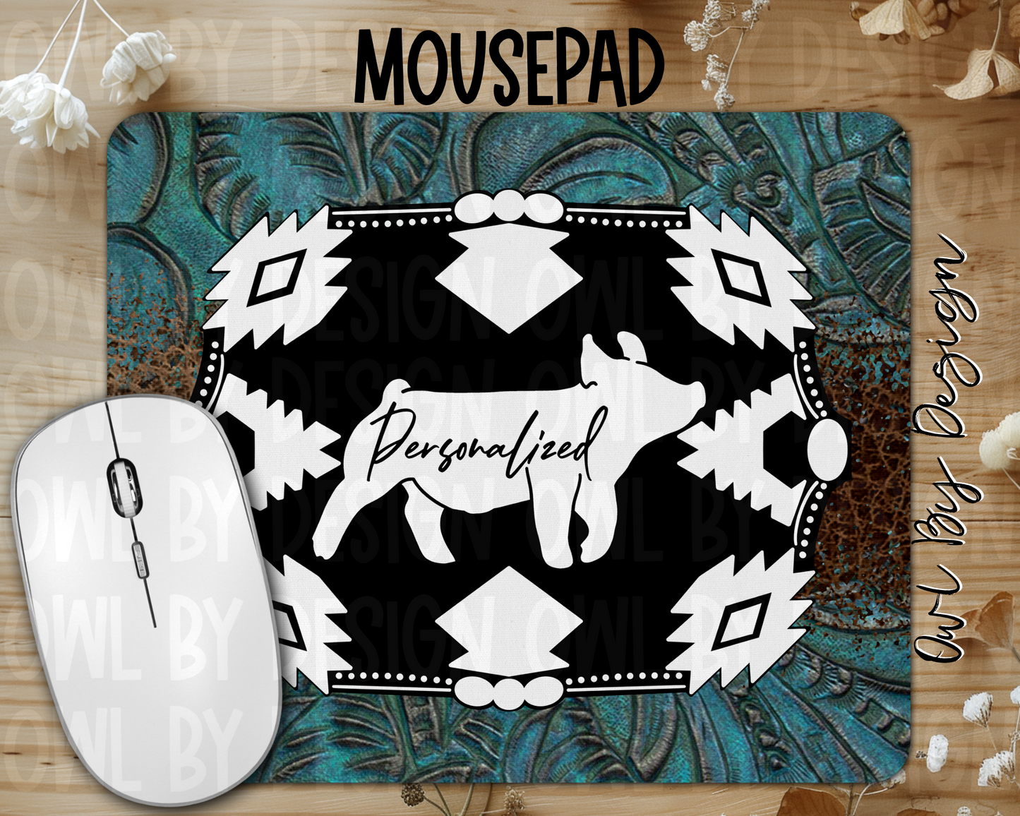 Show Livestock Buckle Western Mousepad