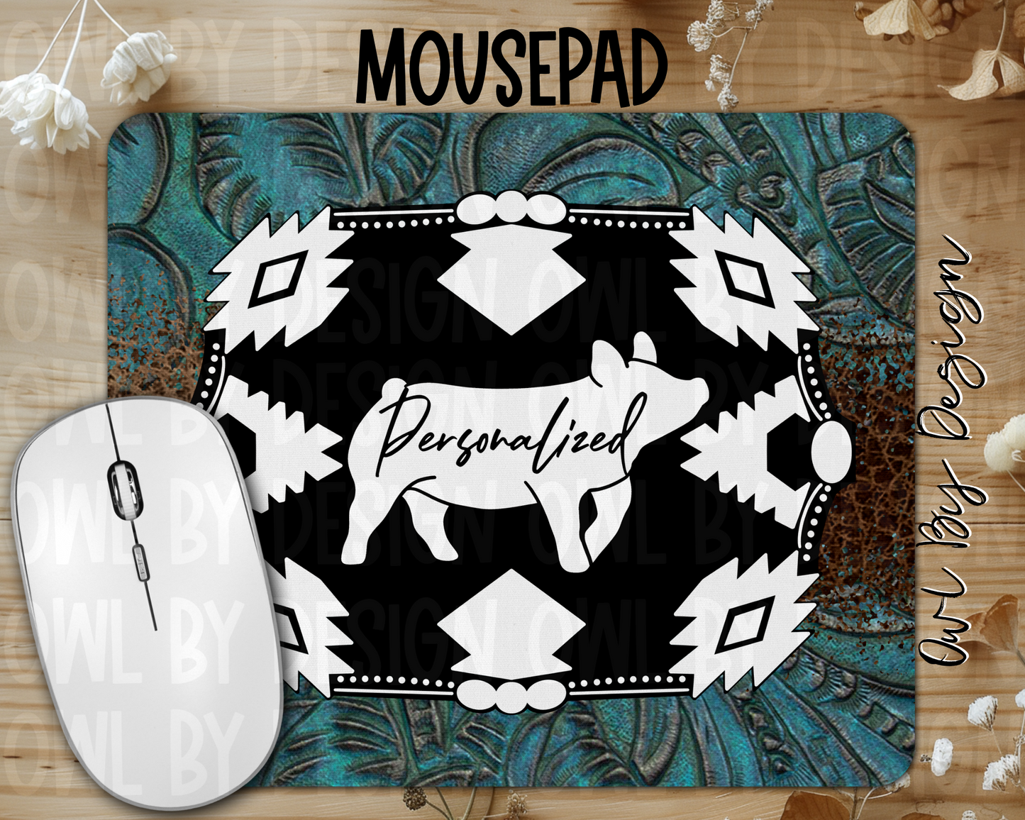 Show Livestock Buckle Western Mousepad
