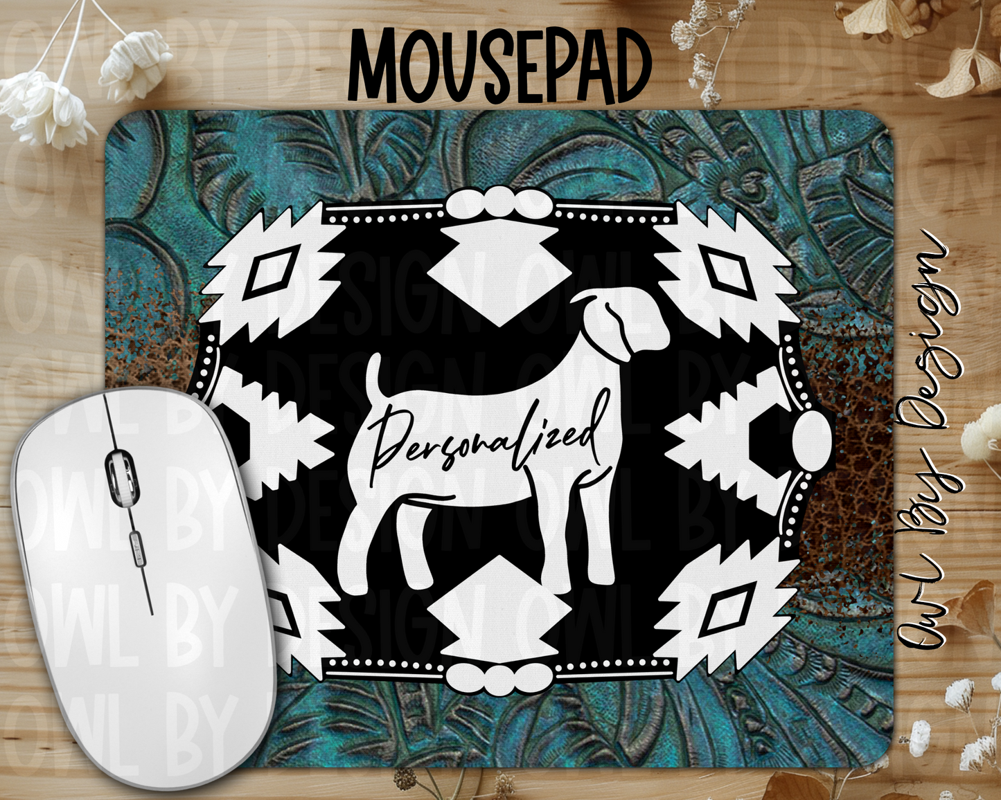 Show Livestock Buckle Western Mousepad