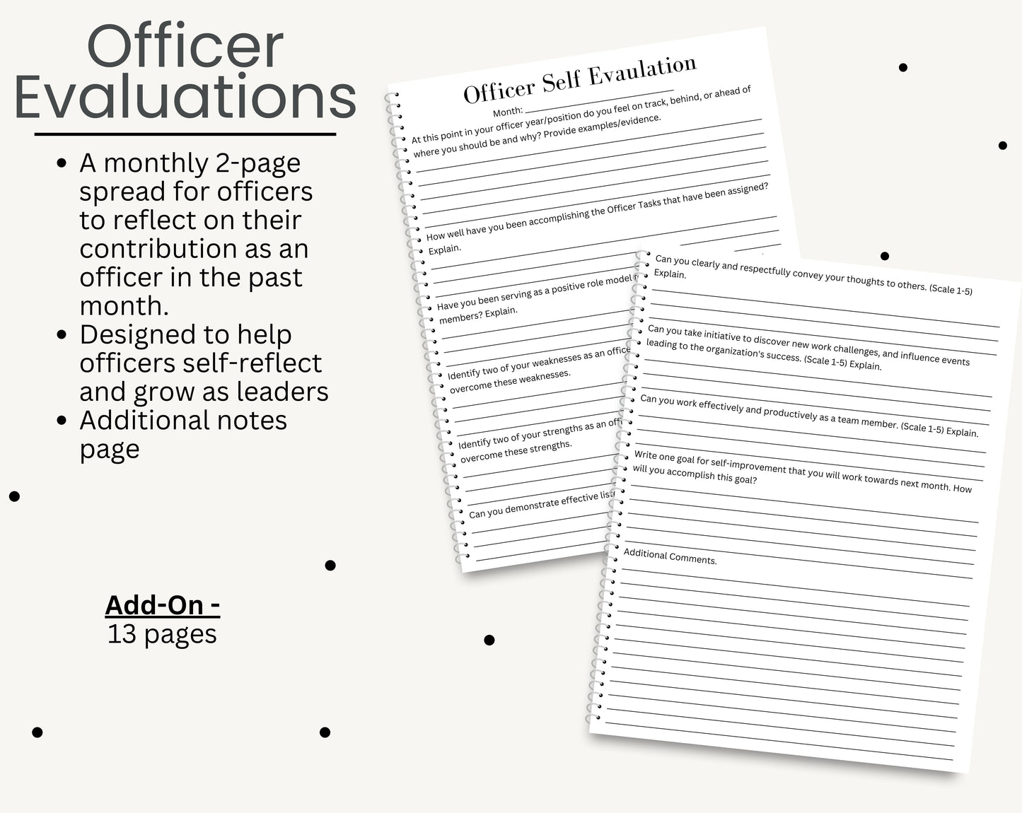 Build Your Own Officer Team Leadership Planner