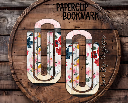 Floral Pencil Paperclip Bookmark