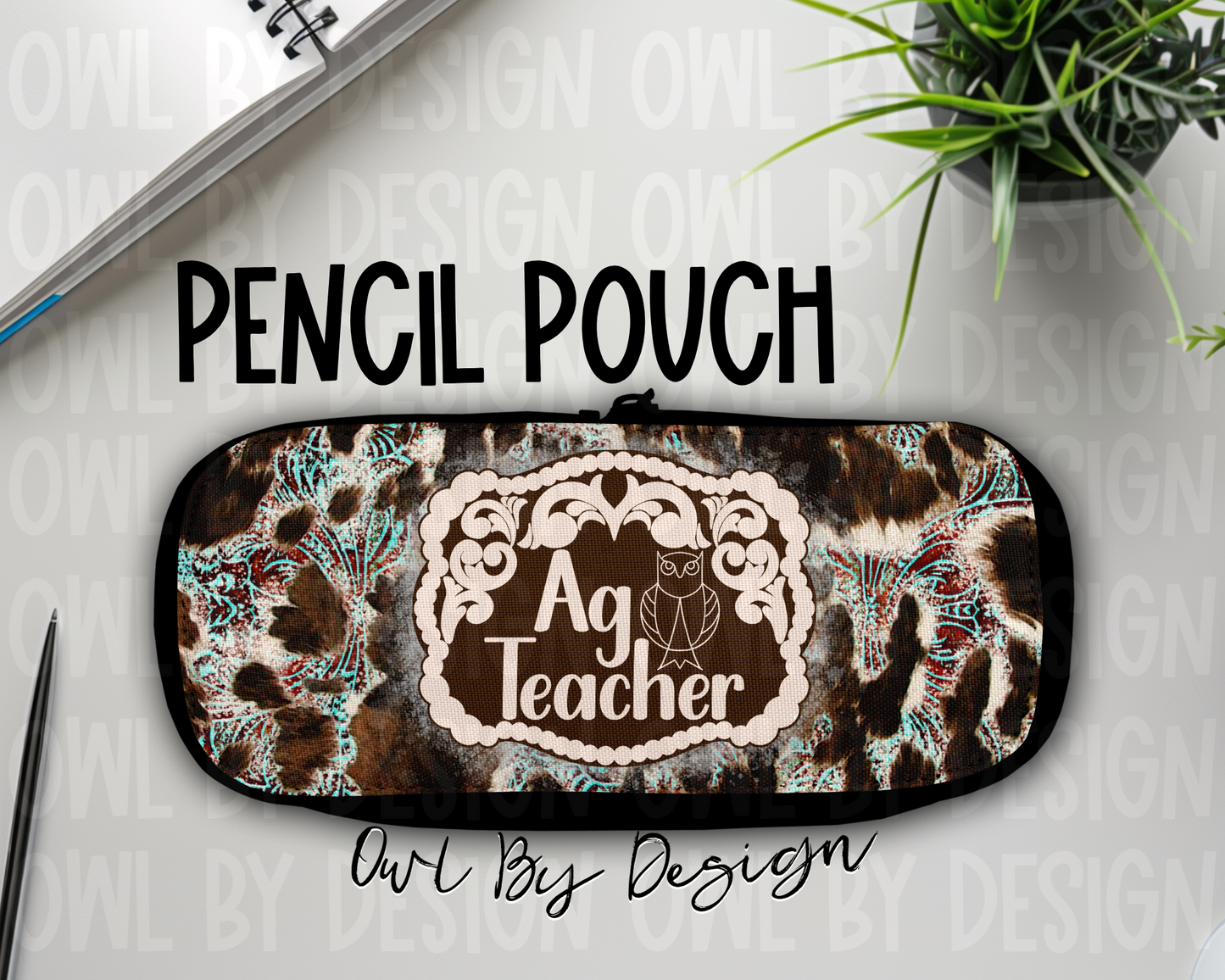 Ag Teacher Western Buckle Pencil Pouch