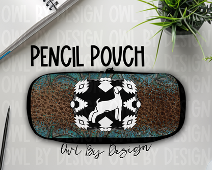 Show Livestock Buckle Western Pencil Pouch