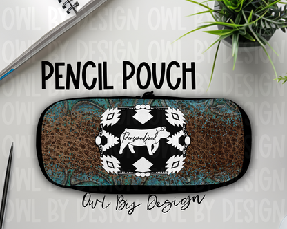 Show Livestock Buckle Western Pencil Pouch