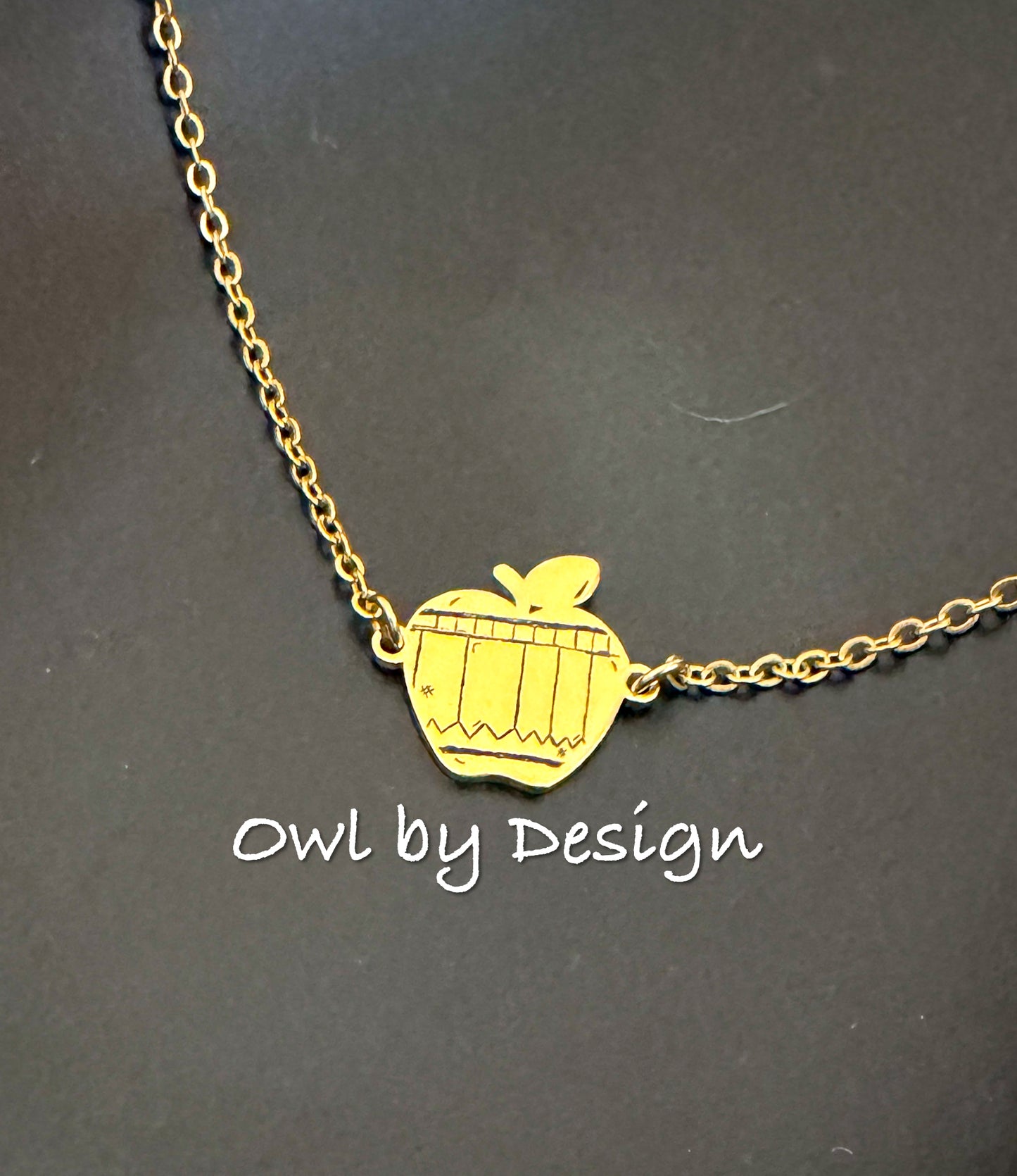Pencil Apple Necklace