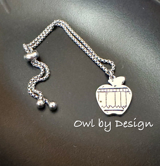 Pencil Apple Adjustable Bracelet