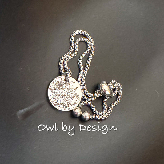 Peony Bunch Adjustable Bracelet