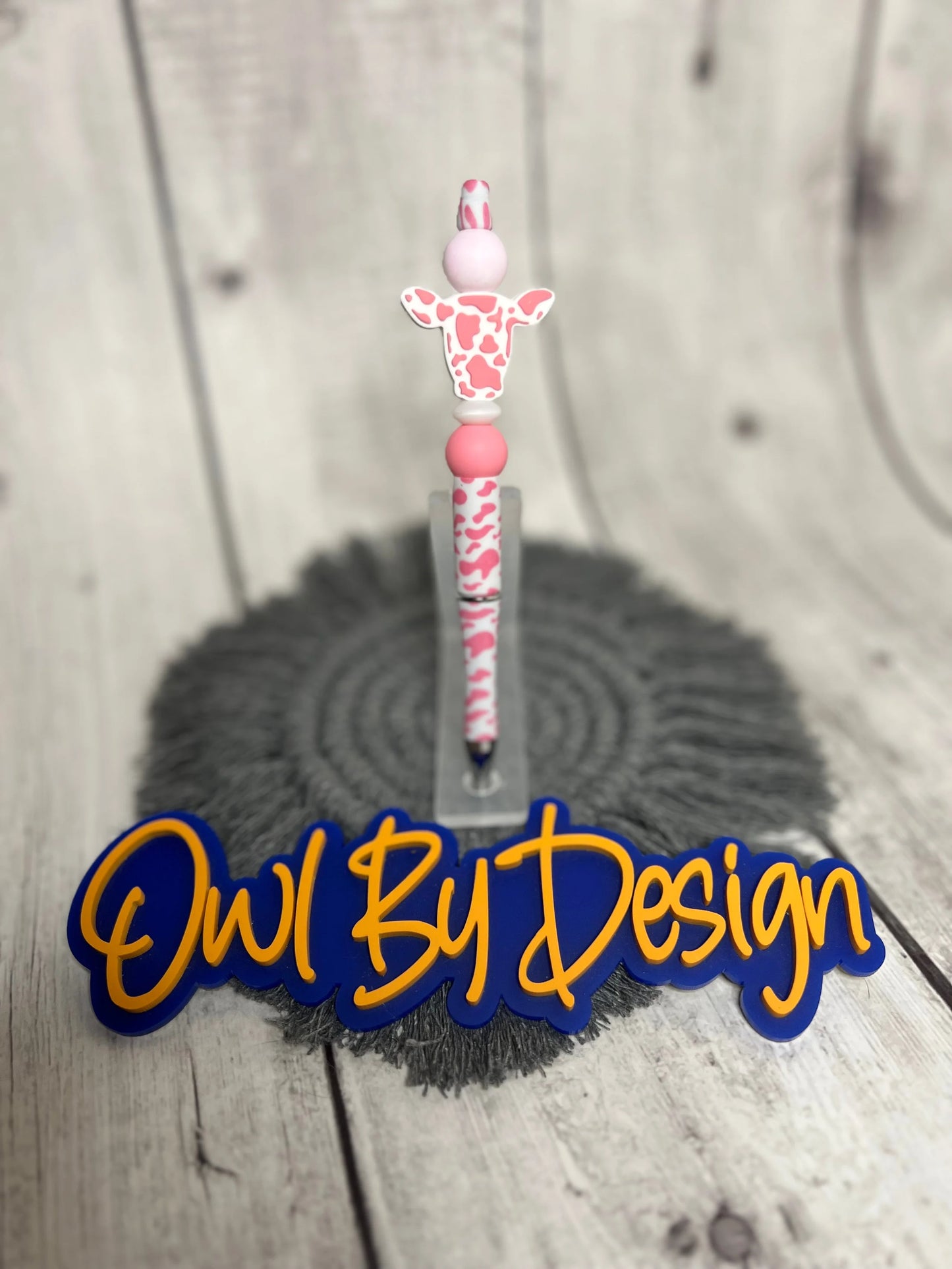 Pink Cow Head Pen