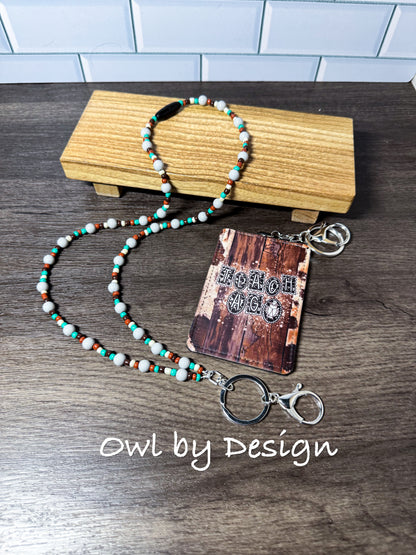 Teach Ag Essentials Bundle - Beaded Lanyard and Badge Holder