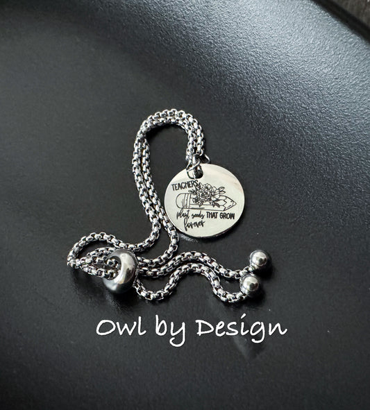Teachers Plant Seeds Adjustable Bracelet
