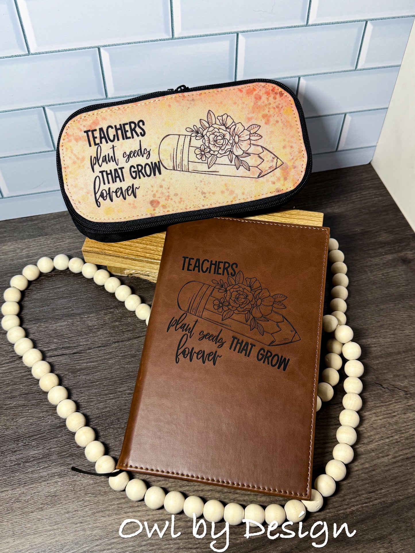 Teachers Plant Seeds Journaling Bundle - Refillable Journal and Pencil Pouch