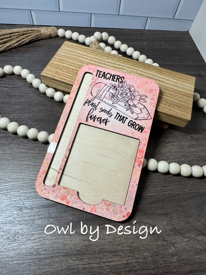 Teachers Plant Seeds Ultimate Bundle - Lanyard, Badge Holder, Mousepad, Note/Pen Holder, Tray, Necklace, Bracelet, Tumbler, Coaster, Journal, Pencil Pouch