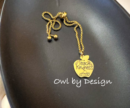 Teach Kindness Apple Bracelet