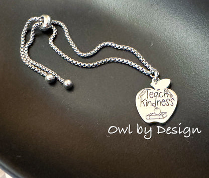 Teach Kindness Apple Bracelet