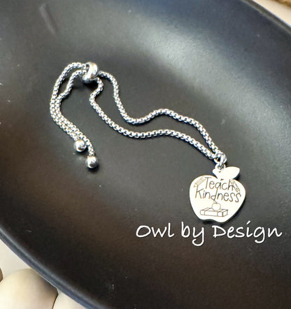 Teach Kindness Apple Bracelet
