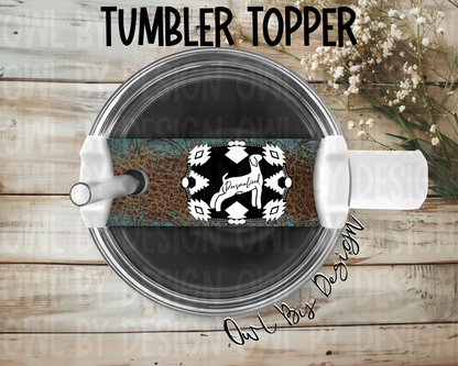 Show Livestock Buckle Western Tumbler Topper