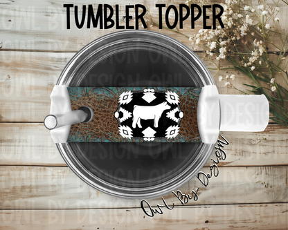 Show Livestock Buckle Western Tumbler Topper