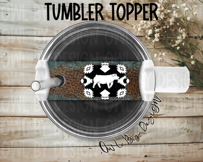 Show Livestock Buckle Western Tumbler Topper