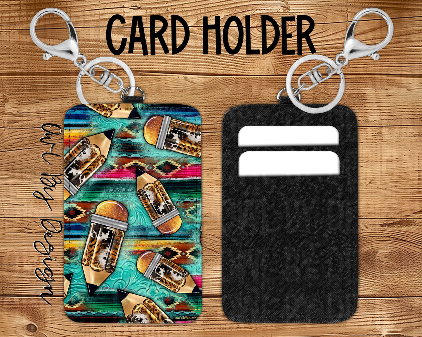 Western Pencil Card Holder Keychain/Lanyard