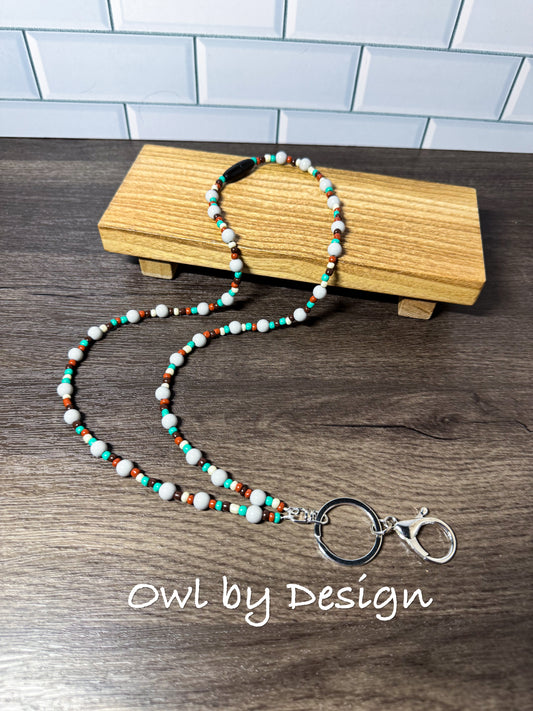 Desert Bloom Beaded Lanyard