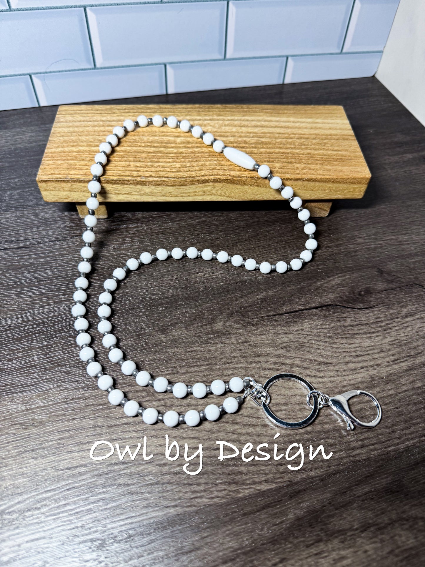 Frost Beaded Lanyard